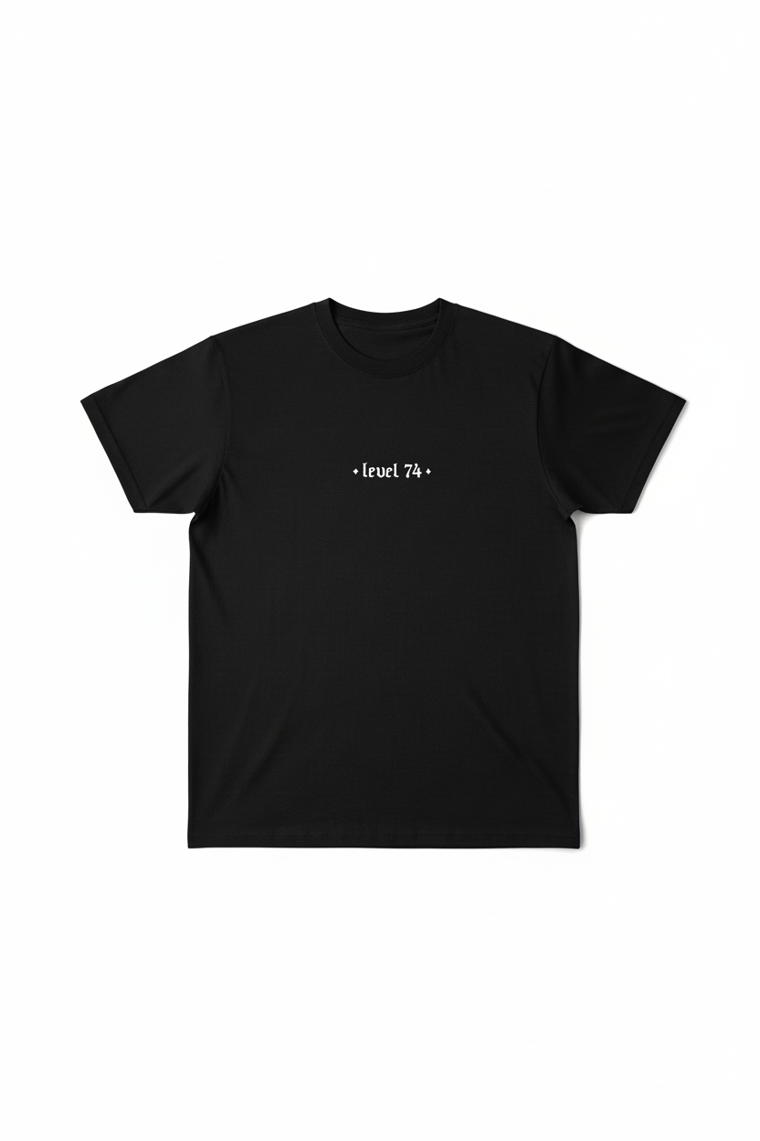 Black t-shirt - clean white background