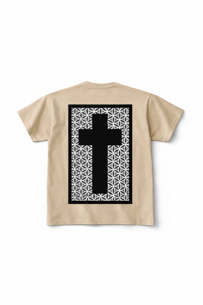 Geometric Cross Tee - Back