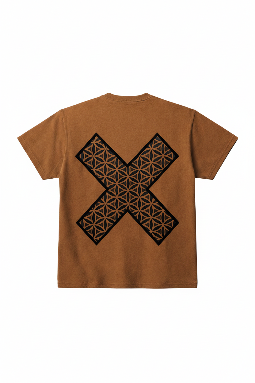 Geometric X Design Tee - Back