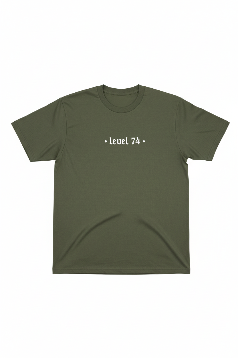 Level 74 Statement Tee - Military Green